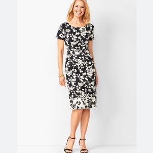 Floral Bateau-Neck Sheath Dress